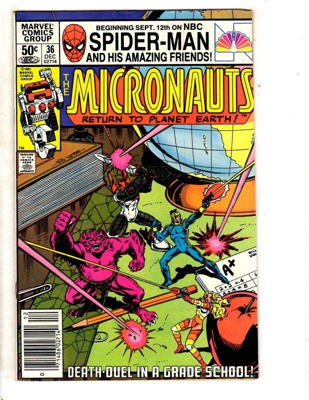 Lot Of 7 Micronauts Marvel Comic Books # 31 32 33 34 35 36 37 Inner Space RJ6