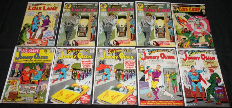 DC Silver-Bronze SUPERMAN TITLES 87 Mid Grade Comics Lot Lois Lane Jimmy Olsen