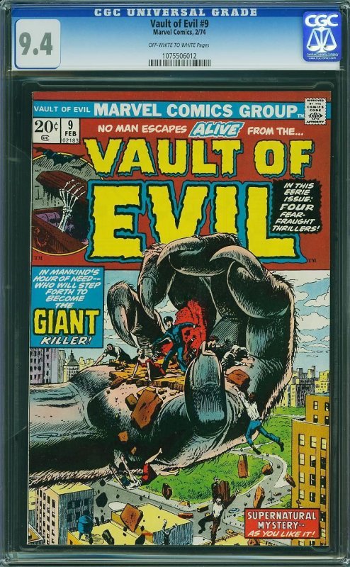 Vault of Evil #9 (1974) CGC 9.4 NM
