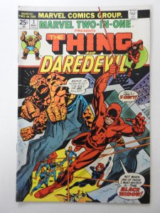 Marvel Two-in-One #3 (1974) Thing and Daredevil! MVS Intact! Solid Fine- Cond!