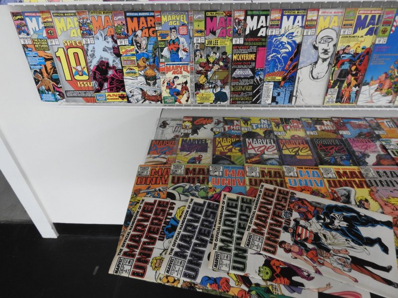 Huge Lot of 180+ Comics W/ Marvel Age and Marvel Universe! Avg FN- Condition!