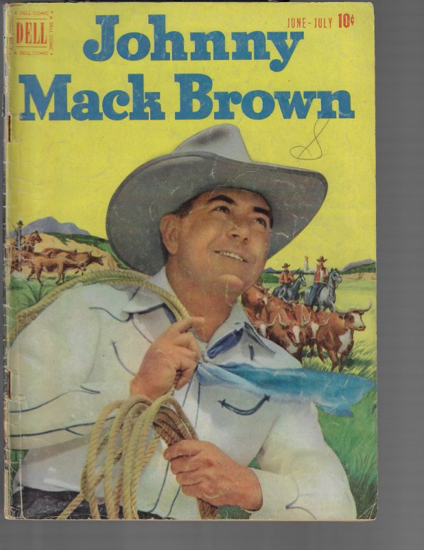 Johnny Mack Brown #5 (Dell, 1951) - DOUBLE COVER