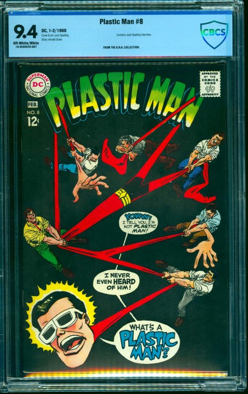 Plastic Man (1966) #8 CBCS NM 9.4 Off White to White