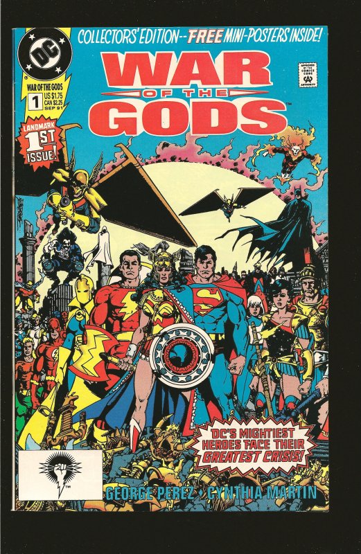 DC Comics War of The Gods No 1 September 1991 Intact with Mini Poster