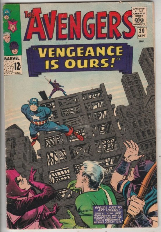 Avengers, The #20 (Sep-65) VG Affordable-Grade Avengers