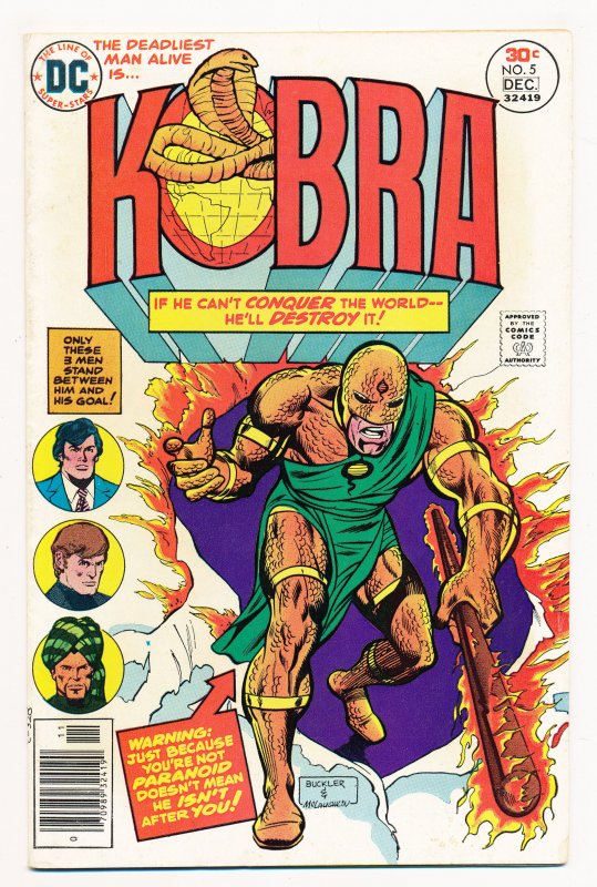 Kobra (1976 DC) #1-7 FN+/NM- Complete series
