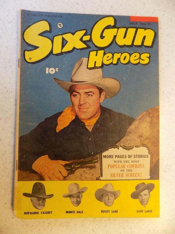 SIX-GUN HEROES # 21 GOLDEN AGE WESTERN HOPALONG LANE LARUE