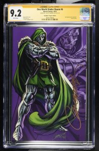 ONE WORLD UNDER DOOM #6 MARVEL 1:100 J SCOTT CAMPBELL VIRGIN SIGNED CGC SS 9.2