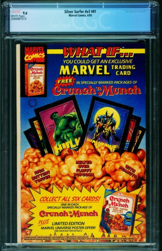 Silver Surfer #81 CGC 9.6 1993-1st appearance of Tyrant-Marvel 2066887019