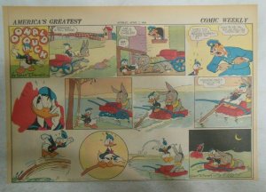 Donald Duck Sunday Page by Walt Disney from 4/7/1940 Half Page Size