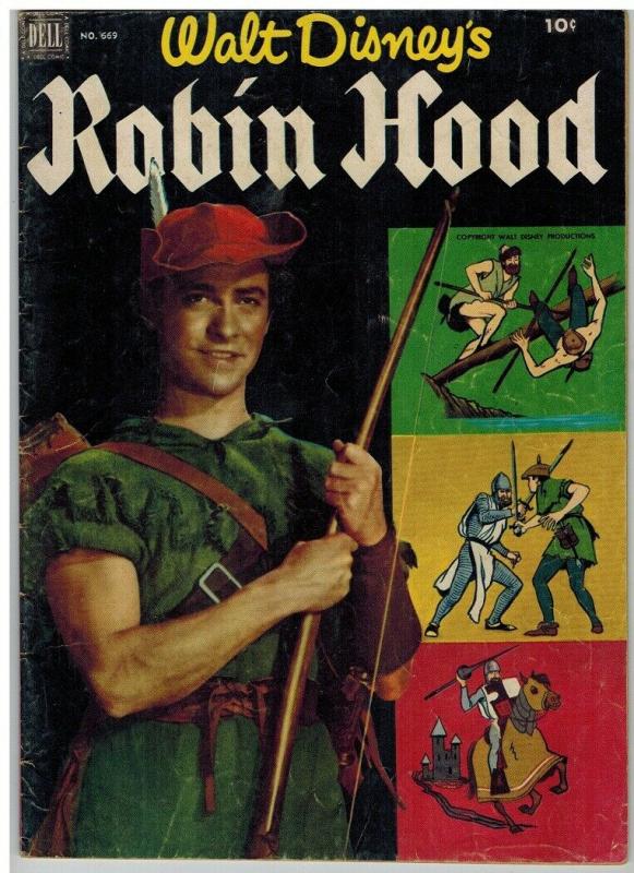 ROBIN HOOD (1955 DELL) F.C.669 (Disney) GD PHOTOVOVER