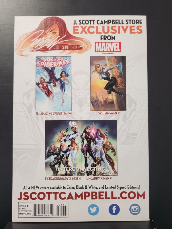 Uncanny X-Men #1 - Signed J. Scott Campbell / Encased (9.2ob) 2016
