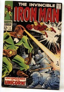 Iron Man #4  1968 - Marvel  -VG+ - Comic Book