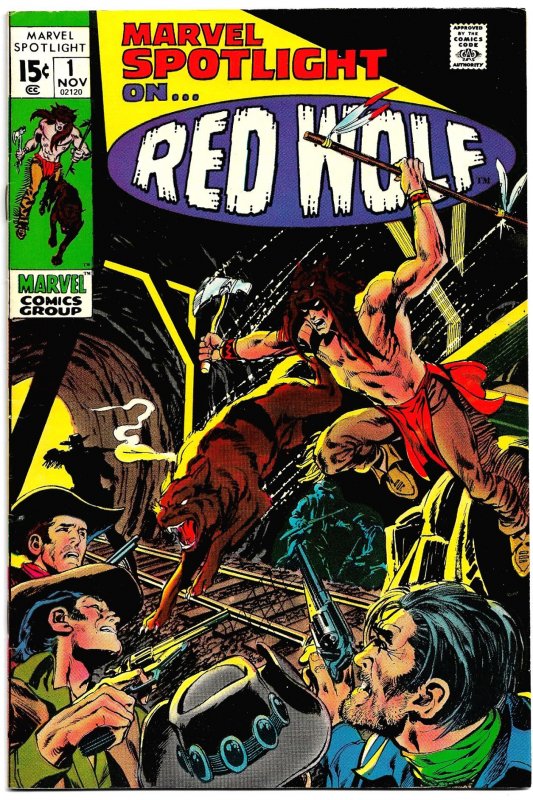 MARVEL SPOTLIGHT #1 + RED WOLF #1 & 2 (1971-72) 8.0 VF • Adams & Kane covers!