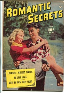 Romantic Secrets #28 1952-Fawcett-photo cover-Cary Grant-outstanding art-FN-