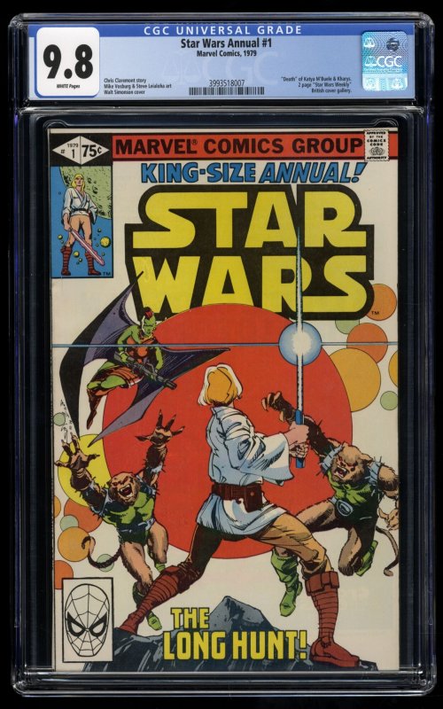 Star Wars Annual (1979) #1 CGC NM/M 9.8 White Pages Chris Claremont!