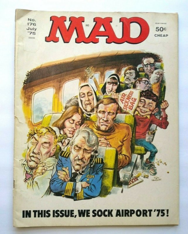 MAD Magazine July 1975 No 176 Airport Movie Fun Parody Humor Comic Satire Humor