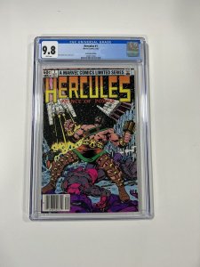 Hercules Prince Of Power 1 Cgc 9.8 White Pages Newsstand Marvel 1982