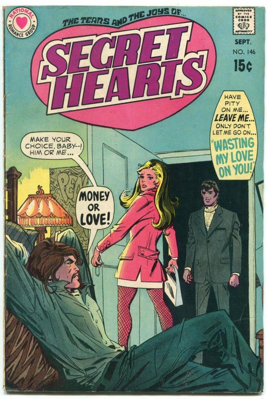 Secret Hearts #146 1970-DC-hippies-spicy art--VG