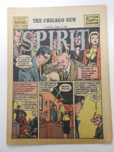 The Spirit #255 (1945) Chicago Sun Comic Insert Rare VG+ Condition!