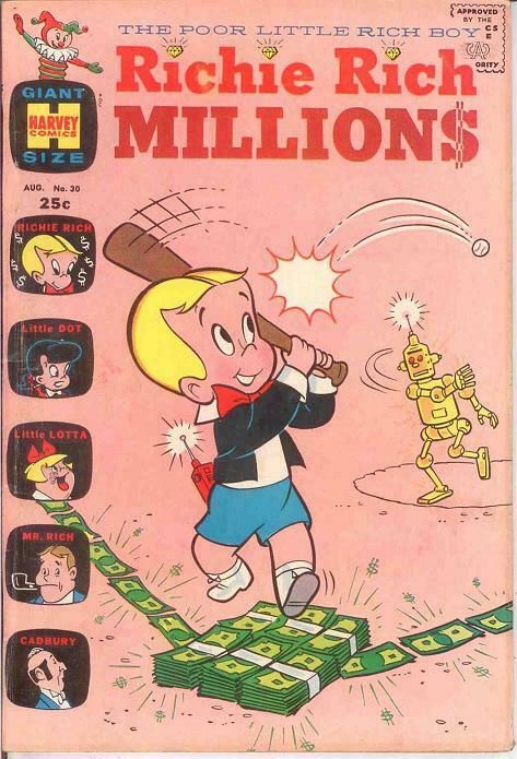 RICHIE RICH MILLIONS (1962-1982) 30 VG-F Aug. 1968 COMICS BOOK