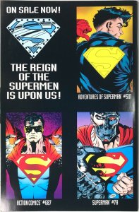 SUPERMAN THE MAN OF STEEL Comic Issue 22 -  1993 DC Universe — Die Cut Cover 