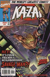 Ka-Zar (3rd Series) #4 VF ; Marvel | Mark Waid