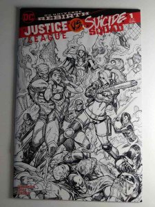 Justice League vs Suicide Squad #1 Rebirth FN/VF B&W Exclusive Variant DC Com...