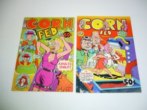Corn Fed Comics #1-2 complete series - kim deitch underground comix set lot