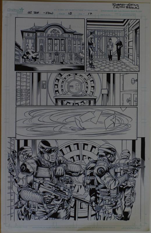 ROBERT ATKINS / CLAYTON BROWN original art, GI JOE #15 pg 17, 2008,11x17, IDW