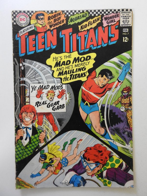 Teen Titans #7 (1967) GD/VG Condition! Moisture damage, rust on bottom staple
