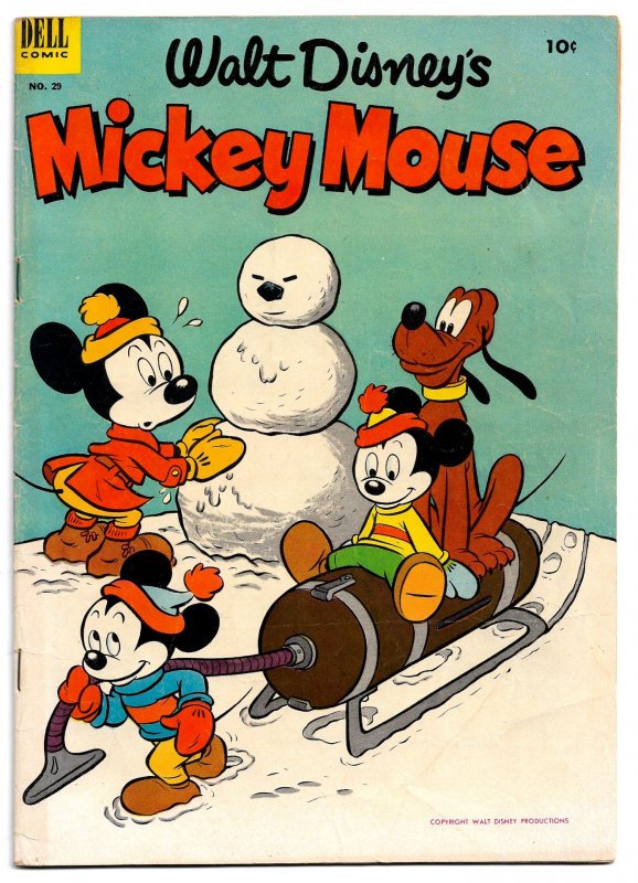 MICKEY MOUSE #29 • Feb 1953 * Dell Comics * 4.5 VG+ • Tony Strobl Main Story