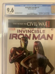 Invincible Iron Man # 7 CGC 9.6 1st Cameo App Riri Williams Ironheart DISNEY 