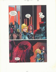 JSA Secret Files #2 p.22 Color Guide Art - Black Canary - by John Kalisz