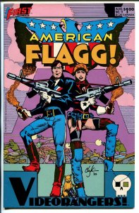 American Flagg #11 1985-First-autographed by Howard Chaykin on splash page-VF/NM