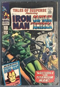 Tales of Suspense #81 (1966, Marvel) Red Skull, Titanium Man. VG/FN