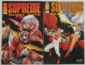 Supreme: Glory Days #1-2 VF/NM complete series - rob liefeld - image comics set