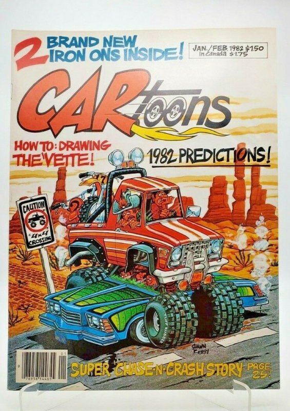 CARtoons Magazine Jan/Feb 1982 w/ Iron ons, Cartoons for the car enthusiasts 