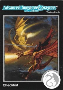 1991 TSR Dungeon and Dragons Trading Card #137 Checklist