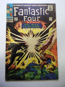 Fantastic Four #53 (1966) 2nd App of Black Panther! VG+ Condition moisture stain