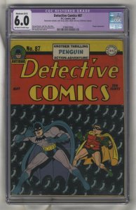 Detective Comics #87 - 1944 - CGC 6.0 - Moderate Restoration (B-3) - Penguin! 