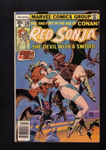 Red Sonja #10 - FRANK THORNE ART! (8.0/8.5) 1978