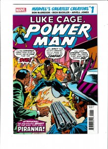 Marvels Greatest Creators: Luke Cage Power Man-Piranha Marvel Comic #1 NM- 9.2   759606093014