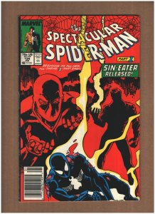 Peter Parker, Spectacular Spider-man #134 Newsstand Marvel 1988 Sin-Eater VF 8.0