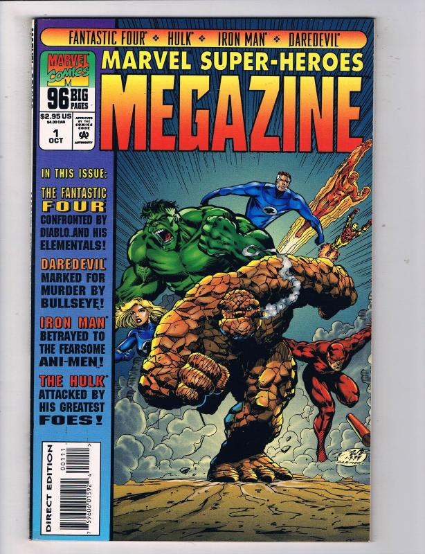 Marvel Super-Heroes Megazine #1 Comic Book Hulk Daredevil Iron Man HH1