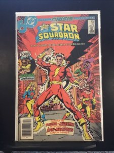 All Star Squadron 52 with SHAZAM!  Hawkman Solo!   Newsstand 1985 DC Comic