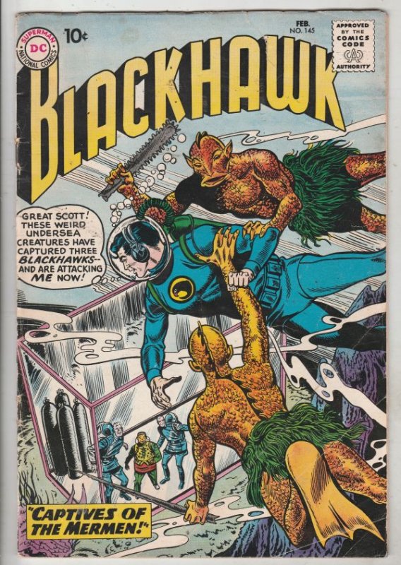 Blackhawk #145 (Feb-66) VG/FN Mid-Grade Black Hawk, Chop Chop, Olaf, Pierre,C...