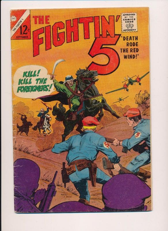 THE FIGHTIN' 5 -- #34 ~ Foreigners - Charlton Comics 1965 ~ VG (HX515)