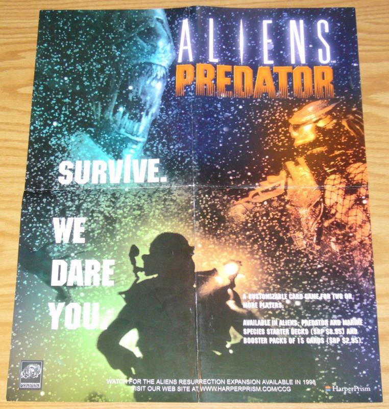 Aliens/Predator poster - promotion for customizable card game 1997