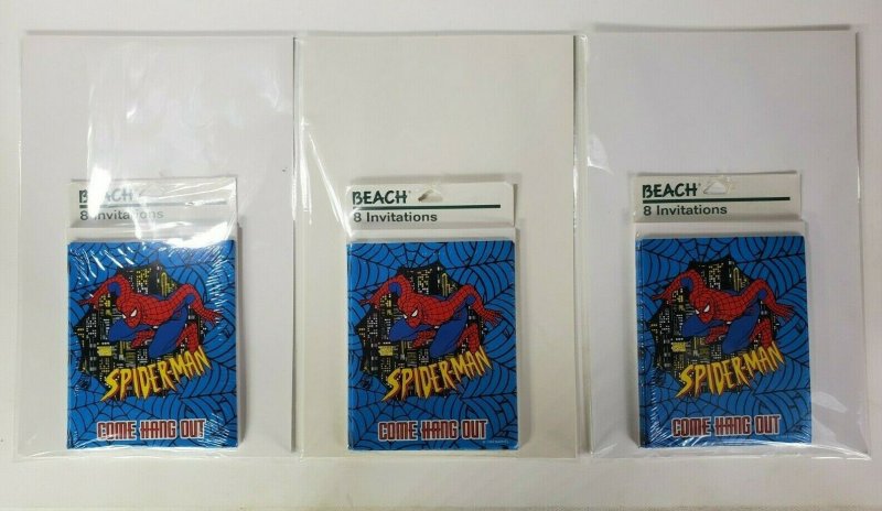 Spider-Man Birthday Party Invitations 24 ct. 1994 Marvel comics Collectable NM